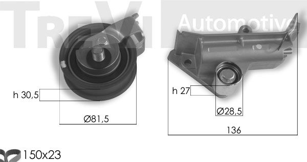 TREVI AUTOMOTIVE Zobsiksnas komplekts KD1345